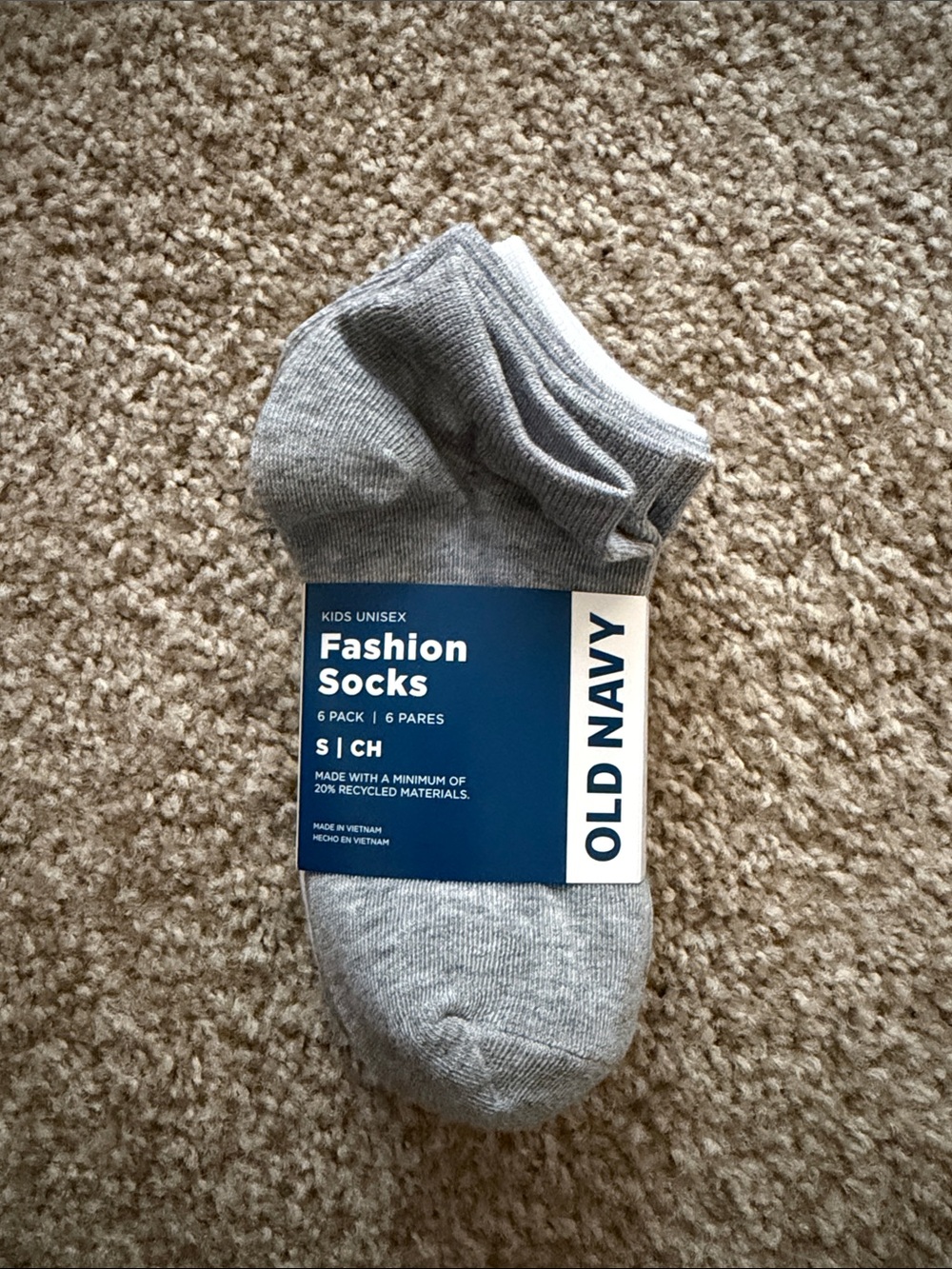 Old Navy Gray Kids Low-Cut Socks - 6 Pack